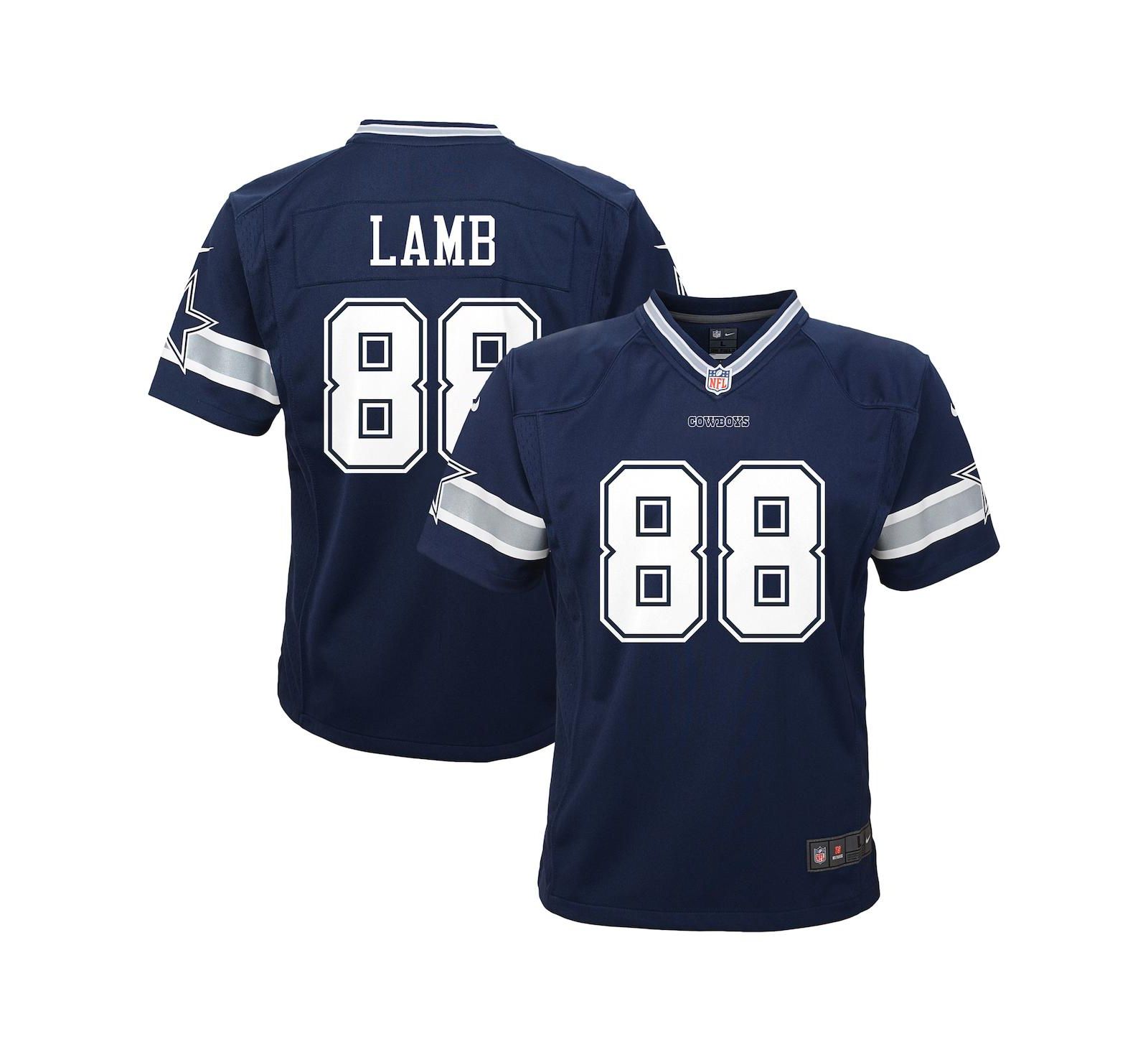 Детская игровая джерси Nike CeeDee Lamb Dallas Cowboys, темно-синяя