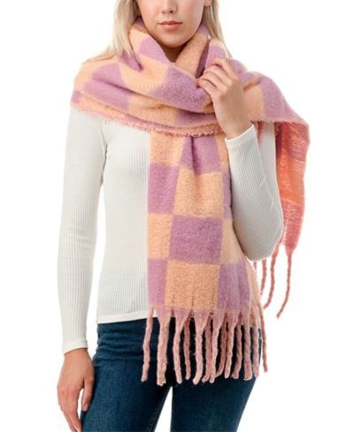 Шарф Marcus Adler Women's в клетку с бахромой