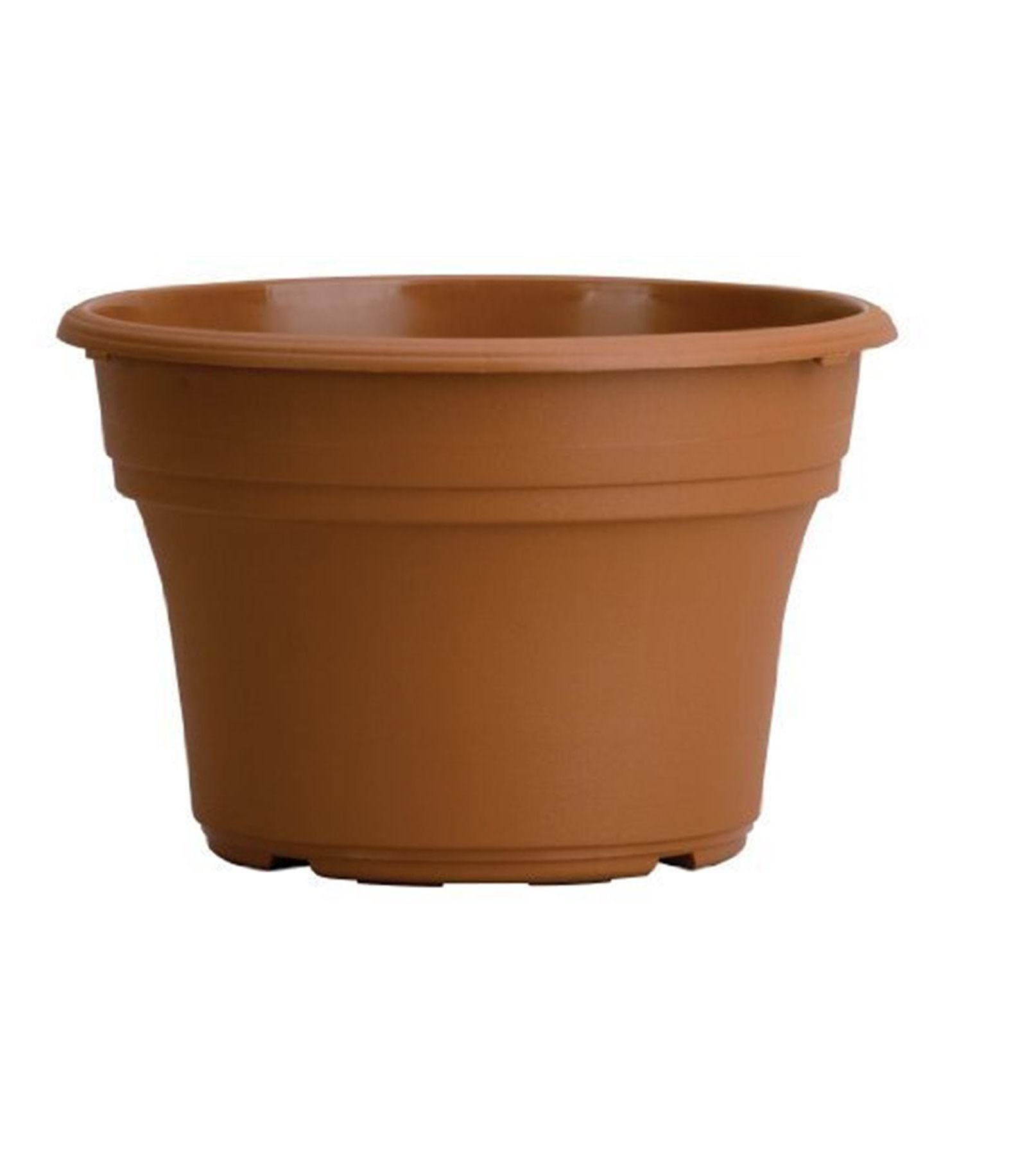 HC Companies Panterra пластиковый круглый горшок для растений, Clay Color 10"