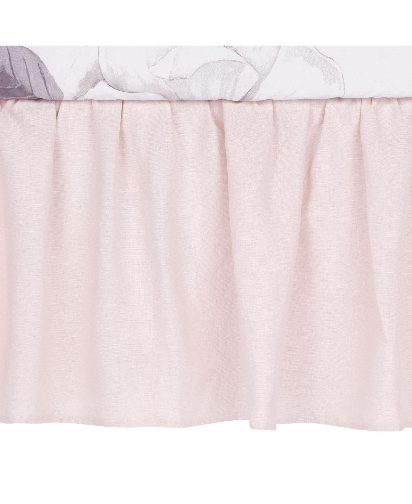 Lambs & Ivy Декоративный подъебочный фартук для кроватки Lambs and Ivy Floral Garden Pink Linen