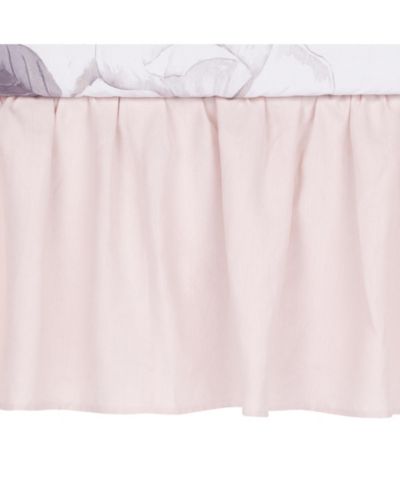 Lambs & Ivy Lambs and Ivy Floral Garden Pink Linen Shirred Crib Skirt/Dust Ruffle