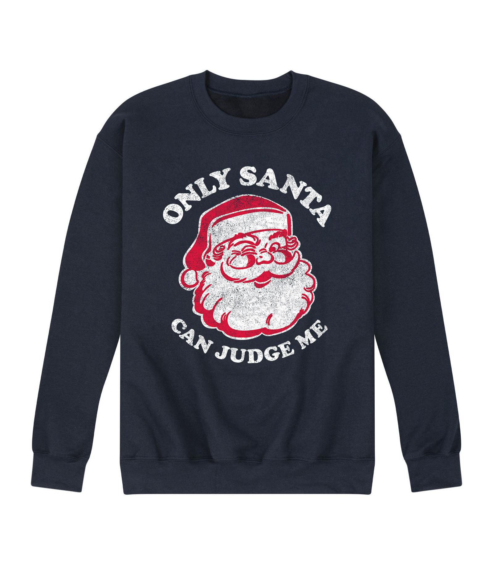 AIRWAVES Men's Only Santa Can Judge Fleece T-shirt