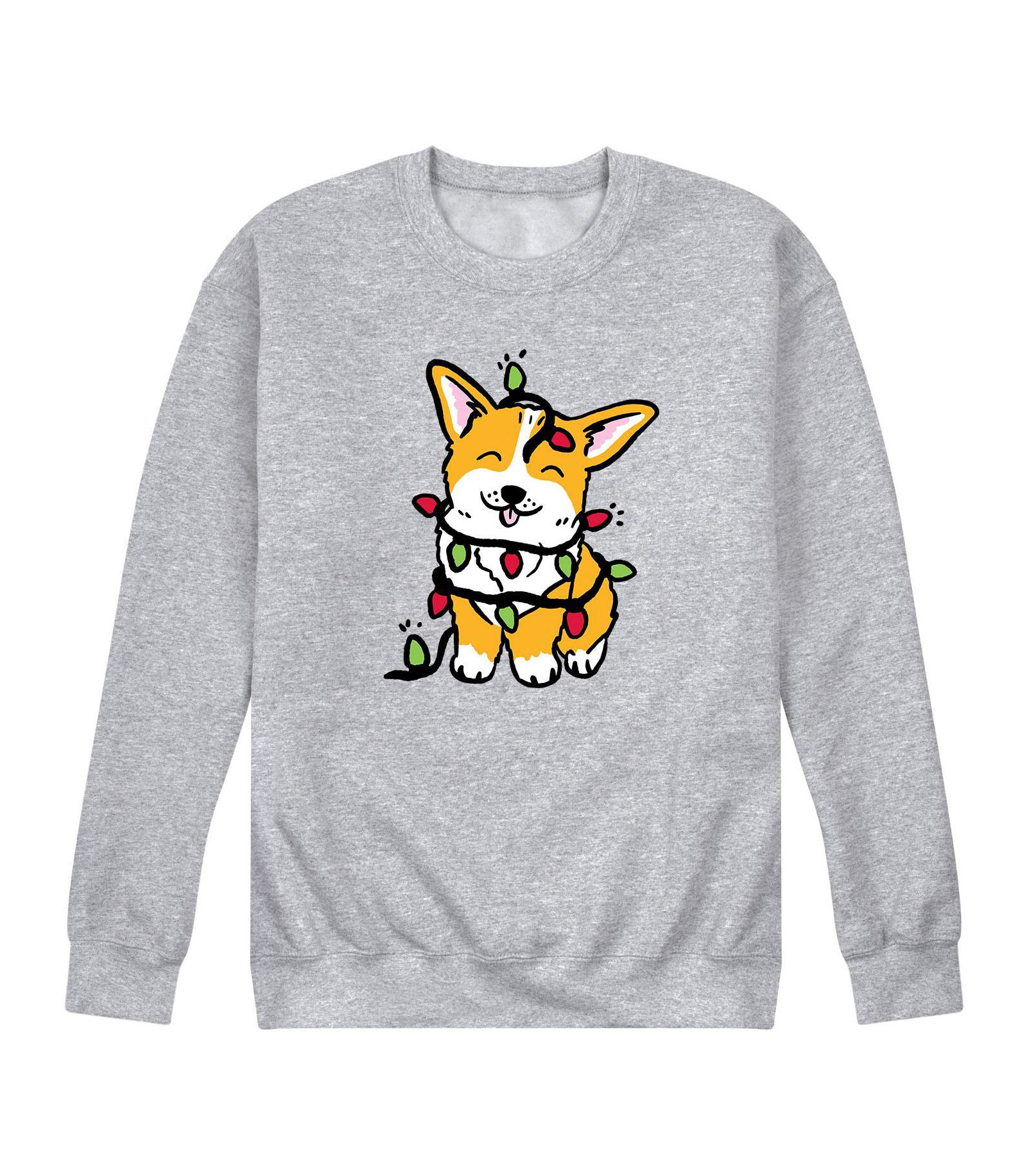 AIRWAVES Men's Corgi Lights Fleece T-shirt