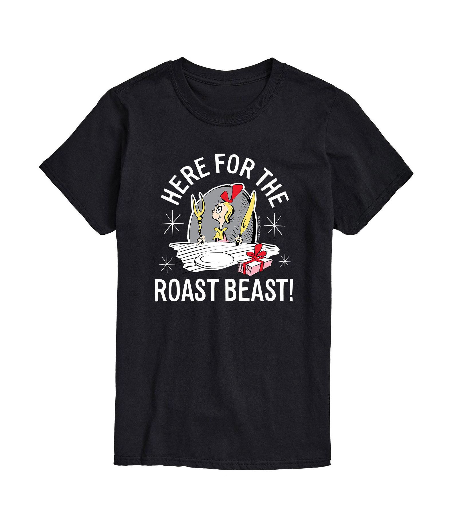 AIRWAVES Men's Dr. Seuss The Grinch Roast Beast Graphic T-shirt