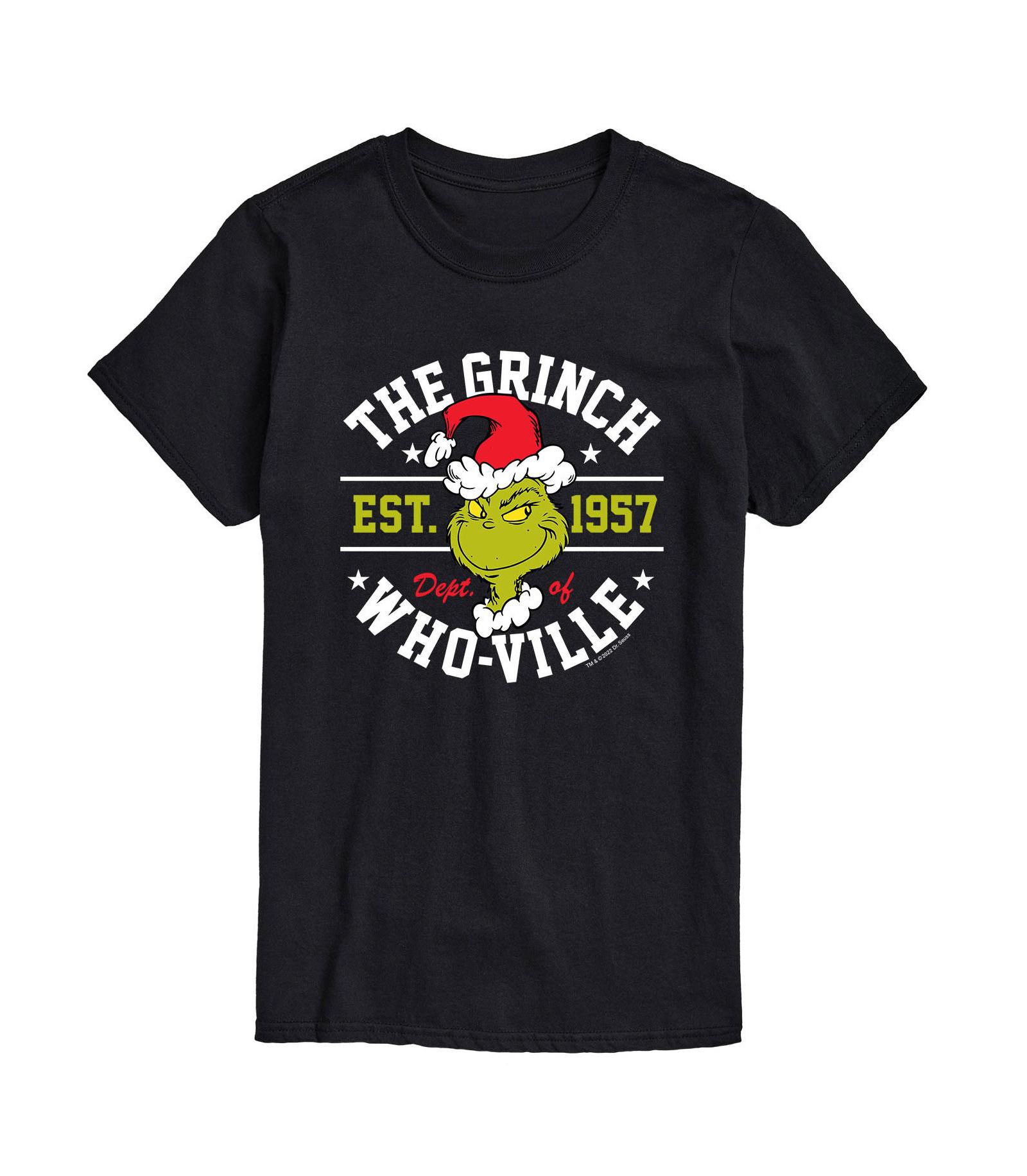 AIRWAVES Мужская футболка с графикой Dr. Seuss The Grinch Who-Ville