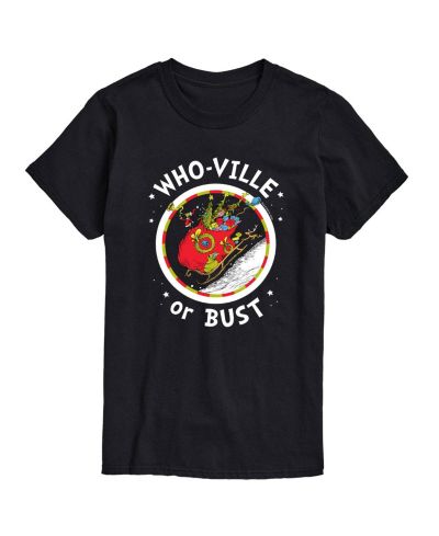 Мужская футболка AIRWAVES Dr. Seuss The Grinch Who-Ville or Bust Graphic