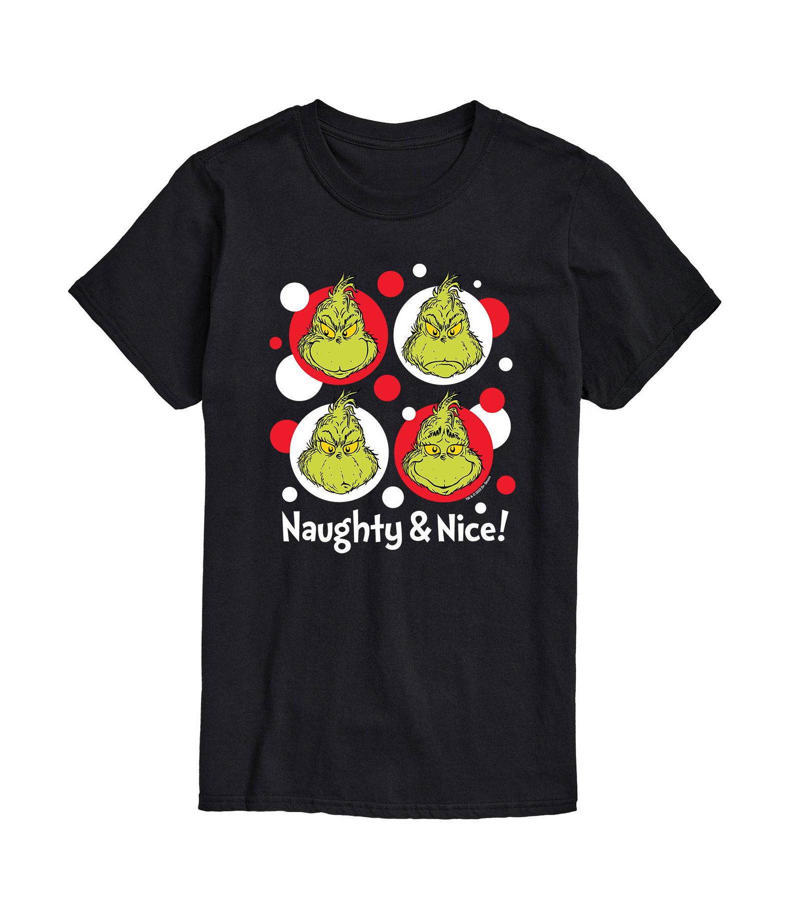 Мужская футболка AIRWAVES с принтом Dr. Seuss The Grinch Naughty Nice