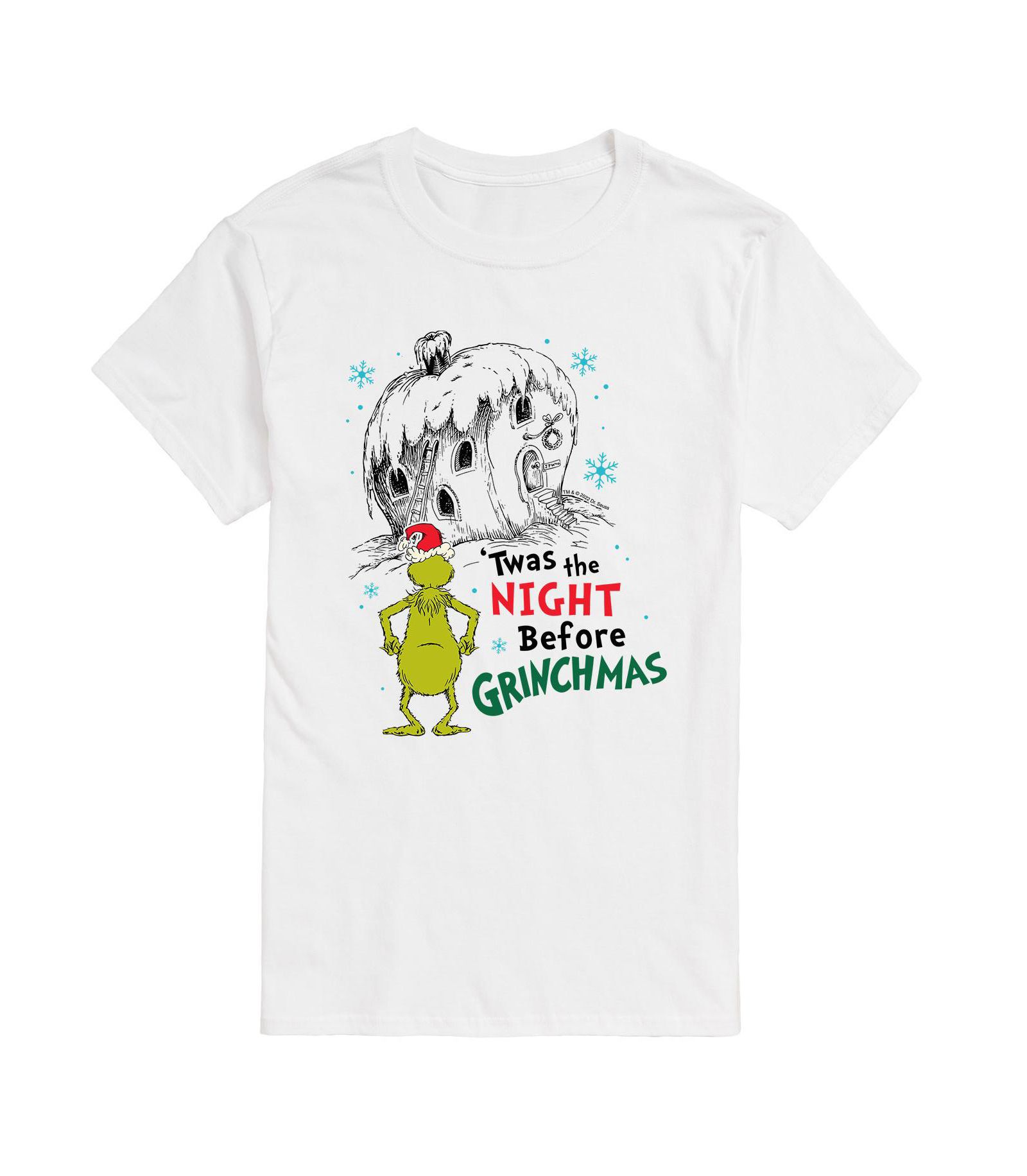 AIRWAVES Мужская футболка AIRWAVES Dr. Seuss The Grinch Night Before Grinchmas Graphic