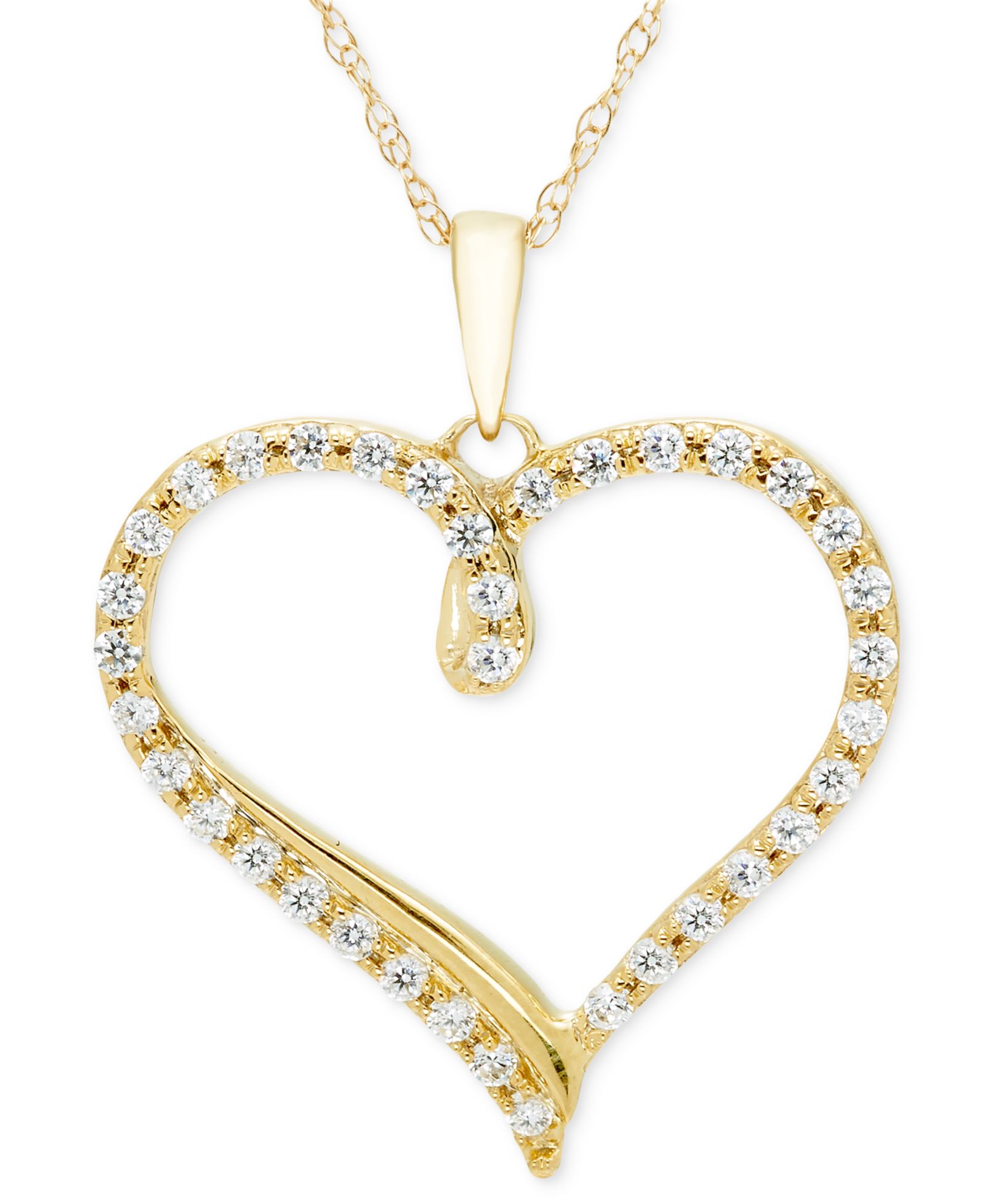 Подвеска-кулон Diamond Heart 18" (1/4 ct. t.w.)