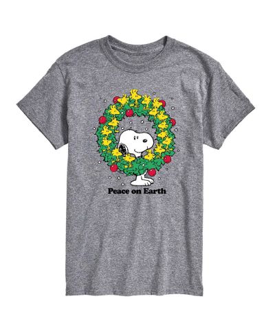 AIRWAVES Men's Peanuts Peace on Earth Short Sleeve T-shirt