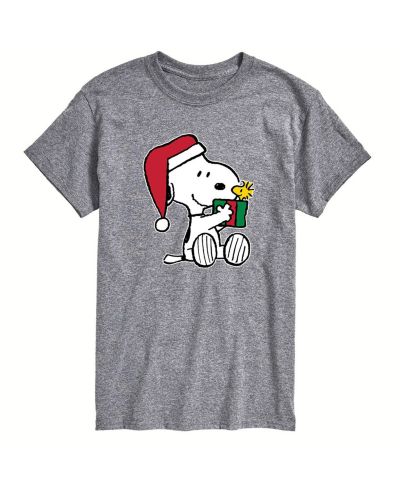 AIRWAVES Мужская футболка Peanuts с коротким рукавом, рождественская тема