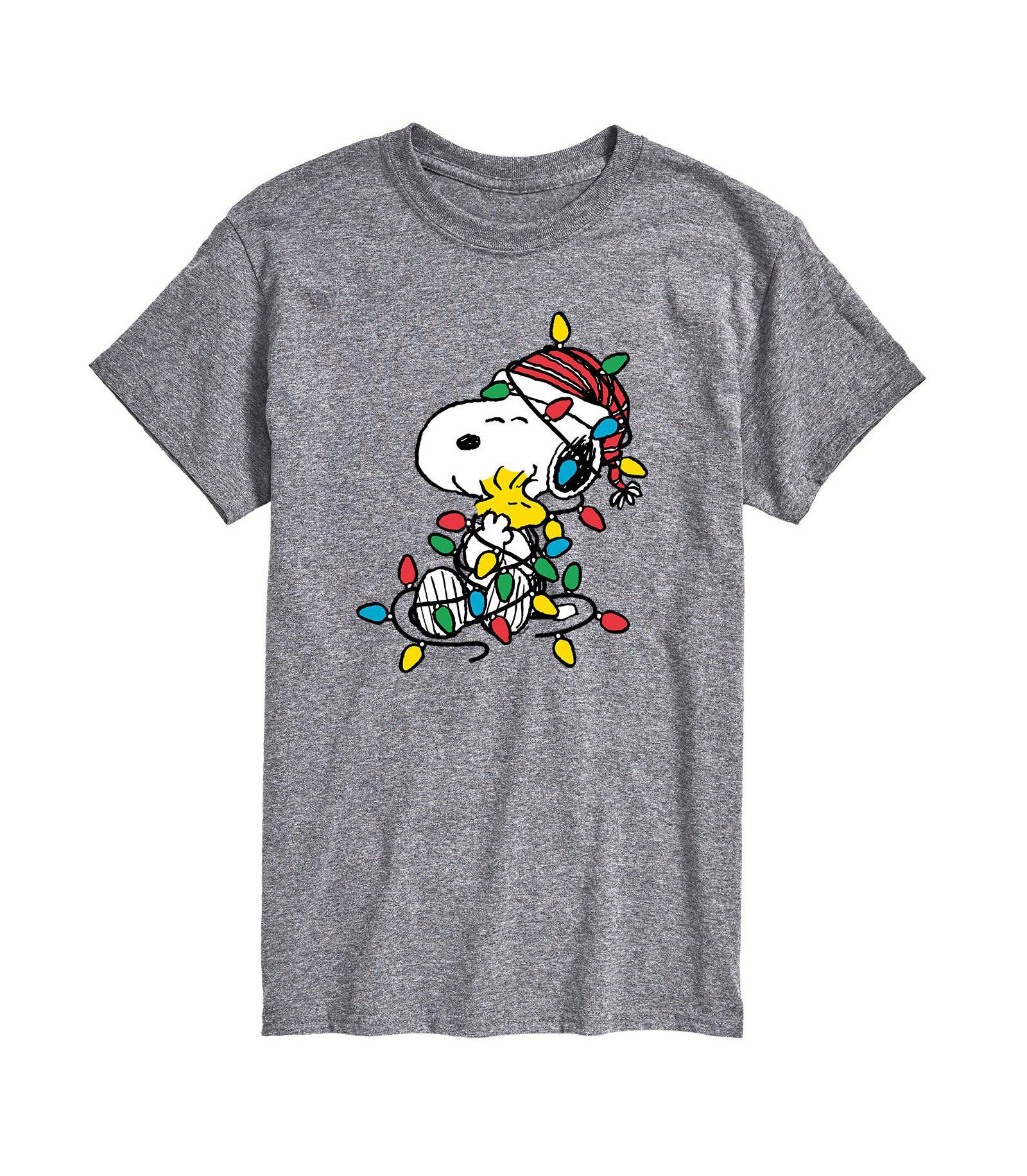 AIRWAVES Men's Peanuts Lights Short Sleeve T-shirt