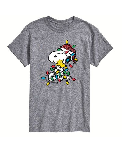 AIRWAVES Men's Peanuts Lights Short Sleeve T-shirt