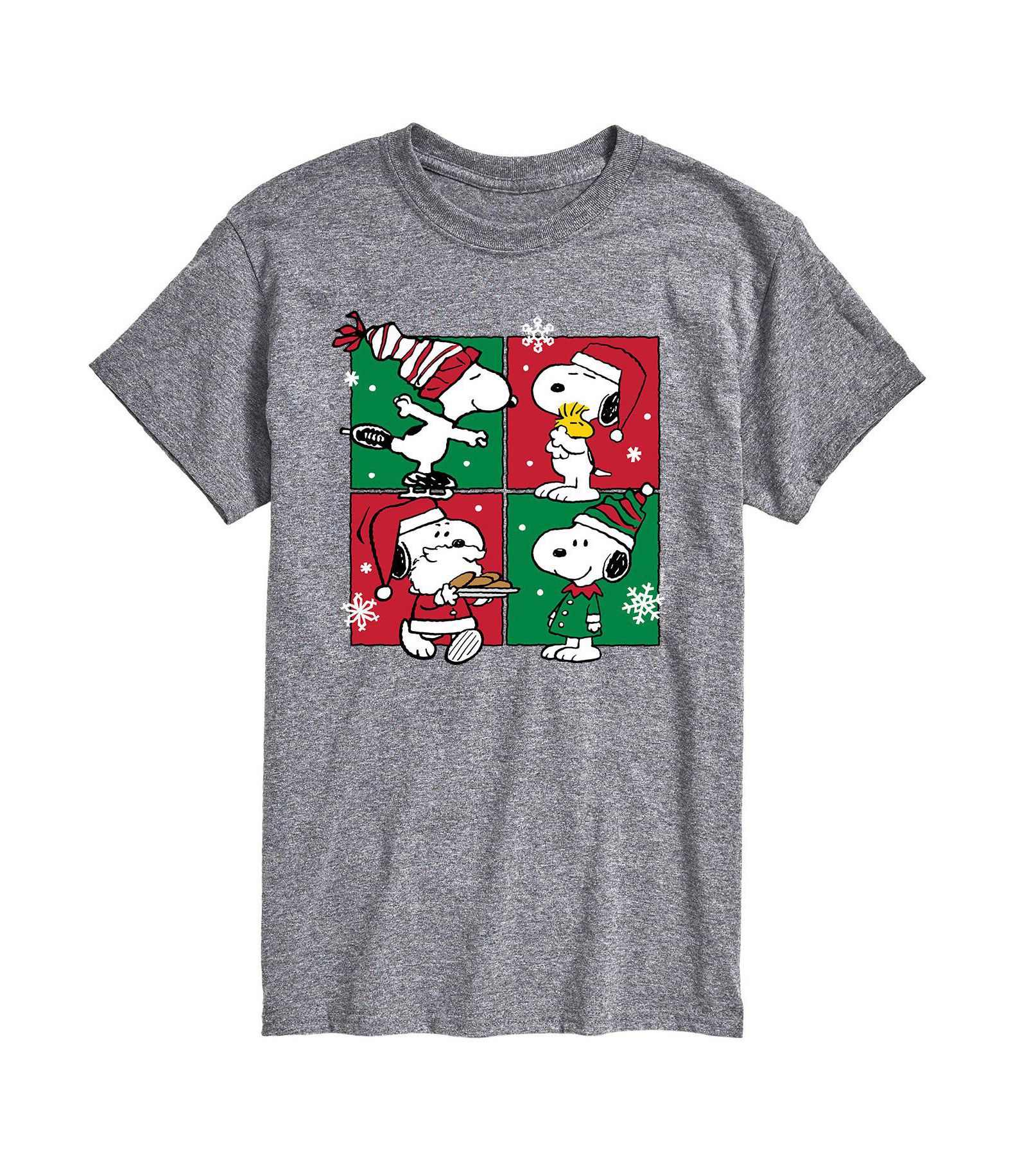 AIRWAVES Men's Peanuts Christmas Short Sleeve T-shirt