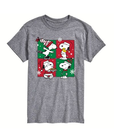 AIRWAVES Men's Peanuts Christmas Short Sleeve T-shirt