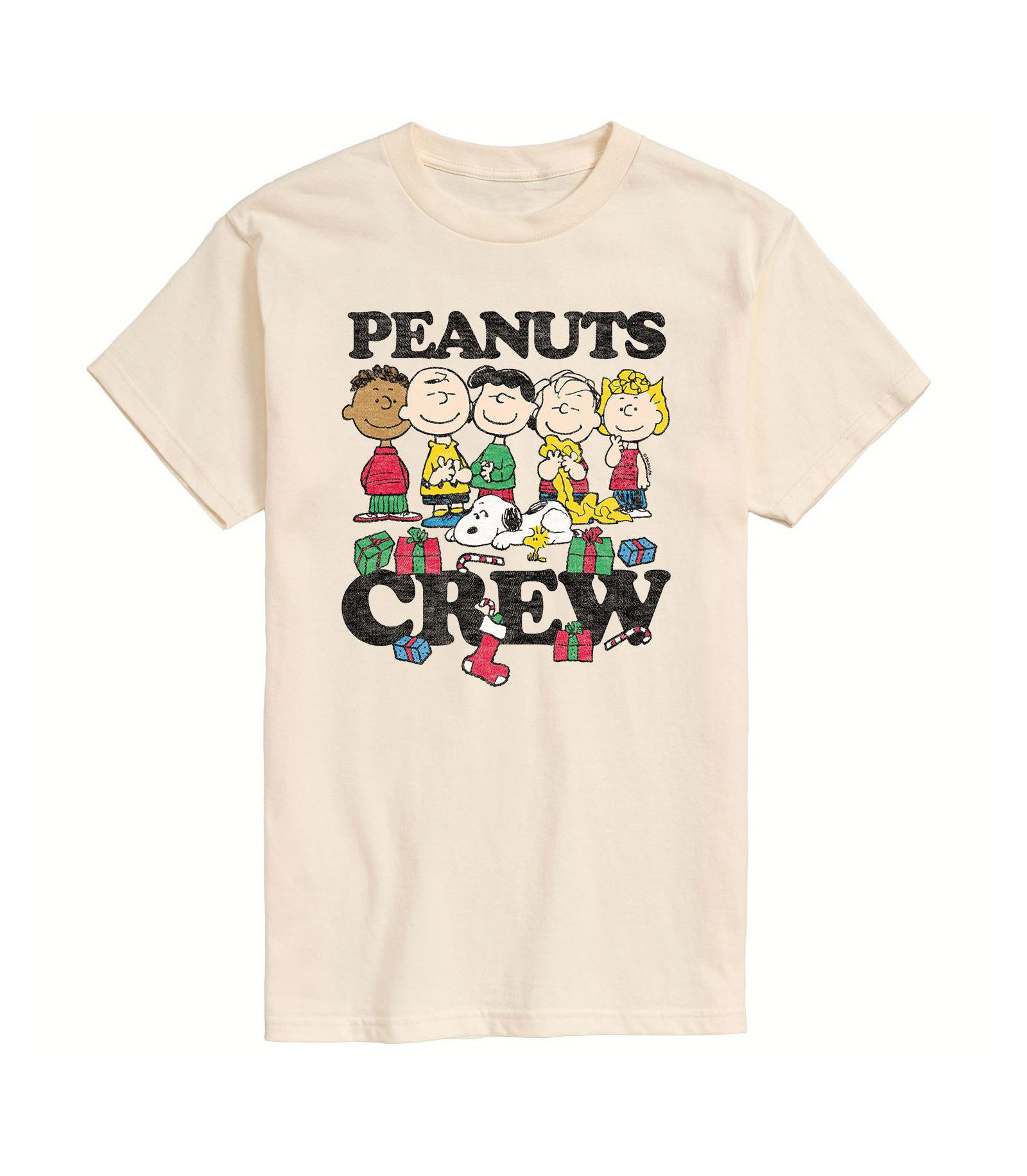 AIRWAVES Men's Peanuts Crew Short Sleeve T-shirt