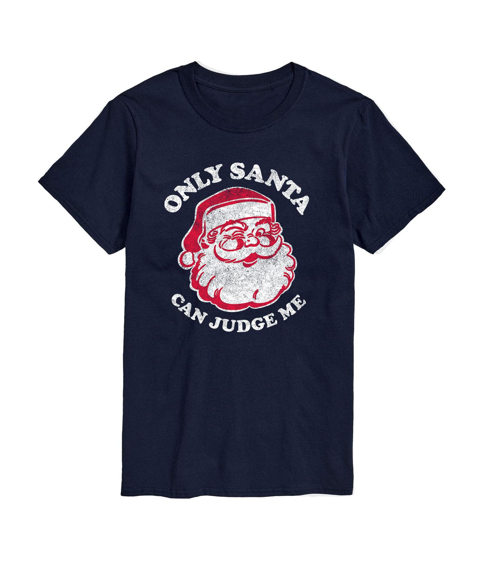 AIRWAVES Men's Only Santa Can Judge Short Sleeve T-shirt