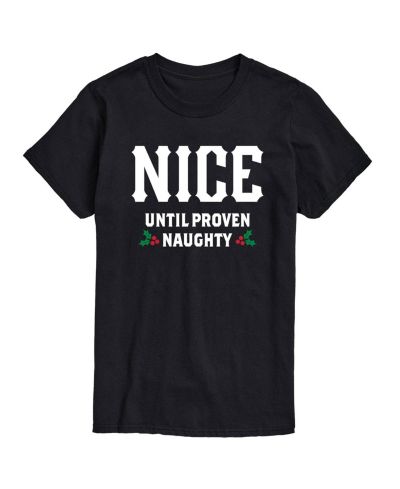 AIRWAVES Men's Nice Until Proven Naughty Short Sleeve T-shirt