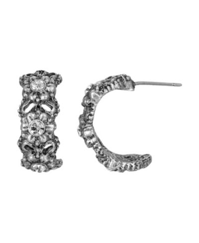 2028 Женские серьги с кристаллами цвета pewter