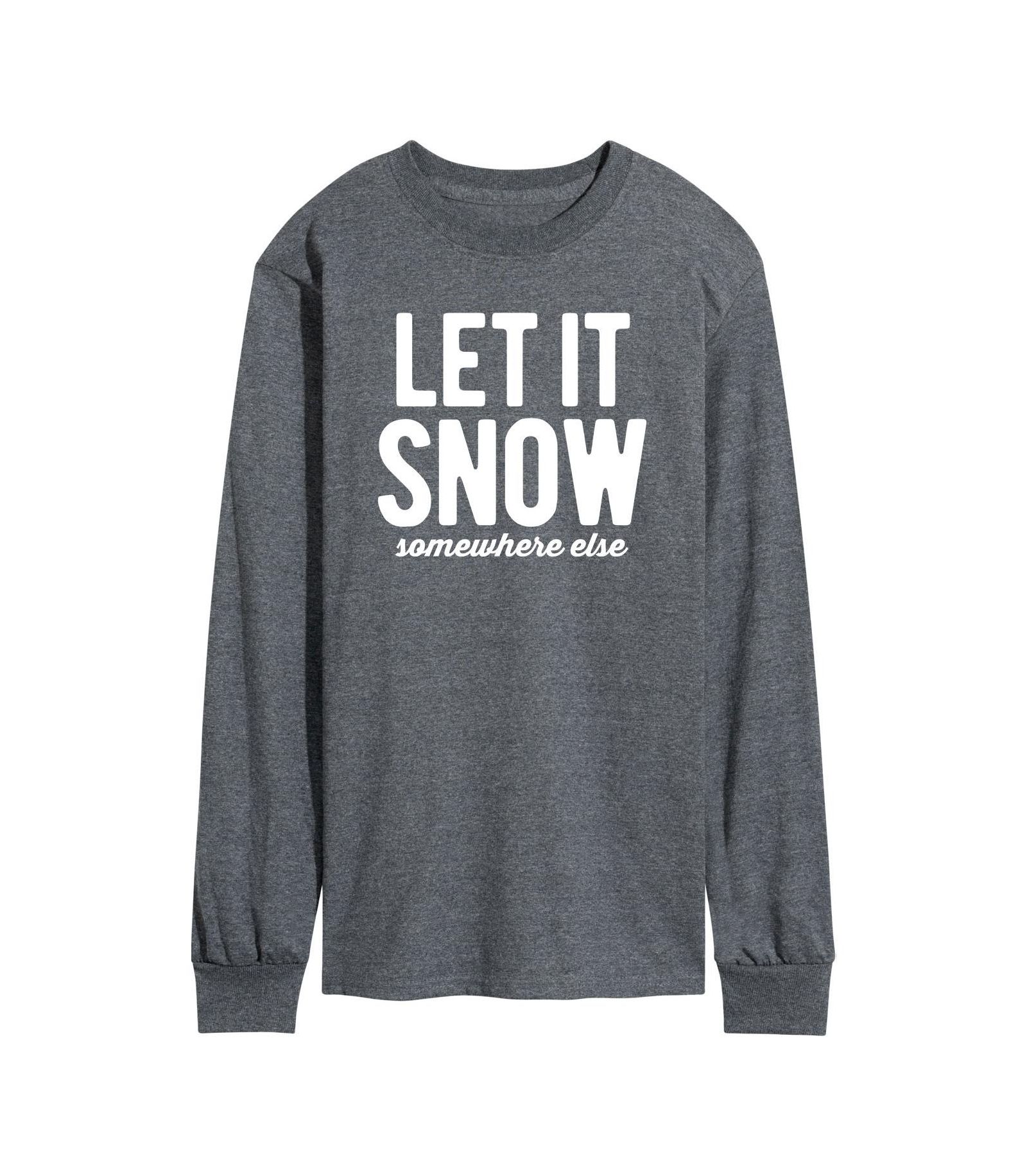 AIRWAVES Мужская футболка с длинным рукавом Let it Snow