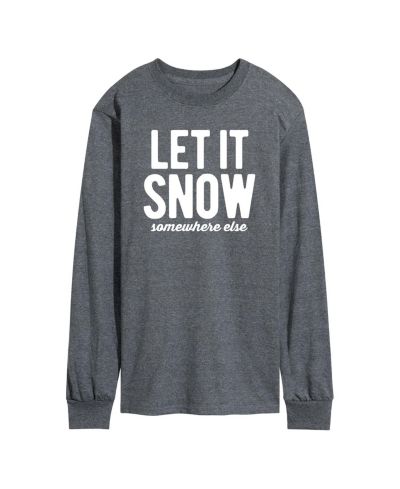AIRWAVES Мужская футболка с длинным рукавом Let it Snow