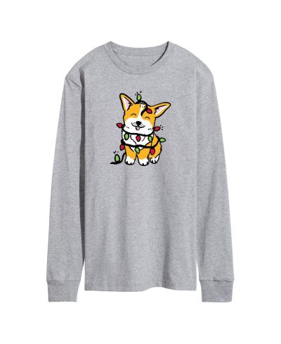 AIRWAVES Men's Corgi Lights Long Sleeve T-shirt