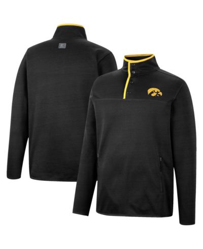 Мужская куртка Colosseum Black Iowa Hawkeyes Rebound с воротником на кнопках