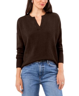Vince Camuto Women's Cozy V-Neck Drop-Shoulder Sweater