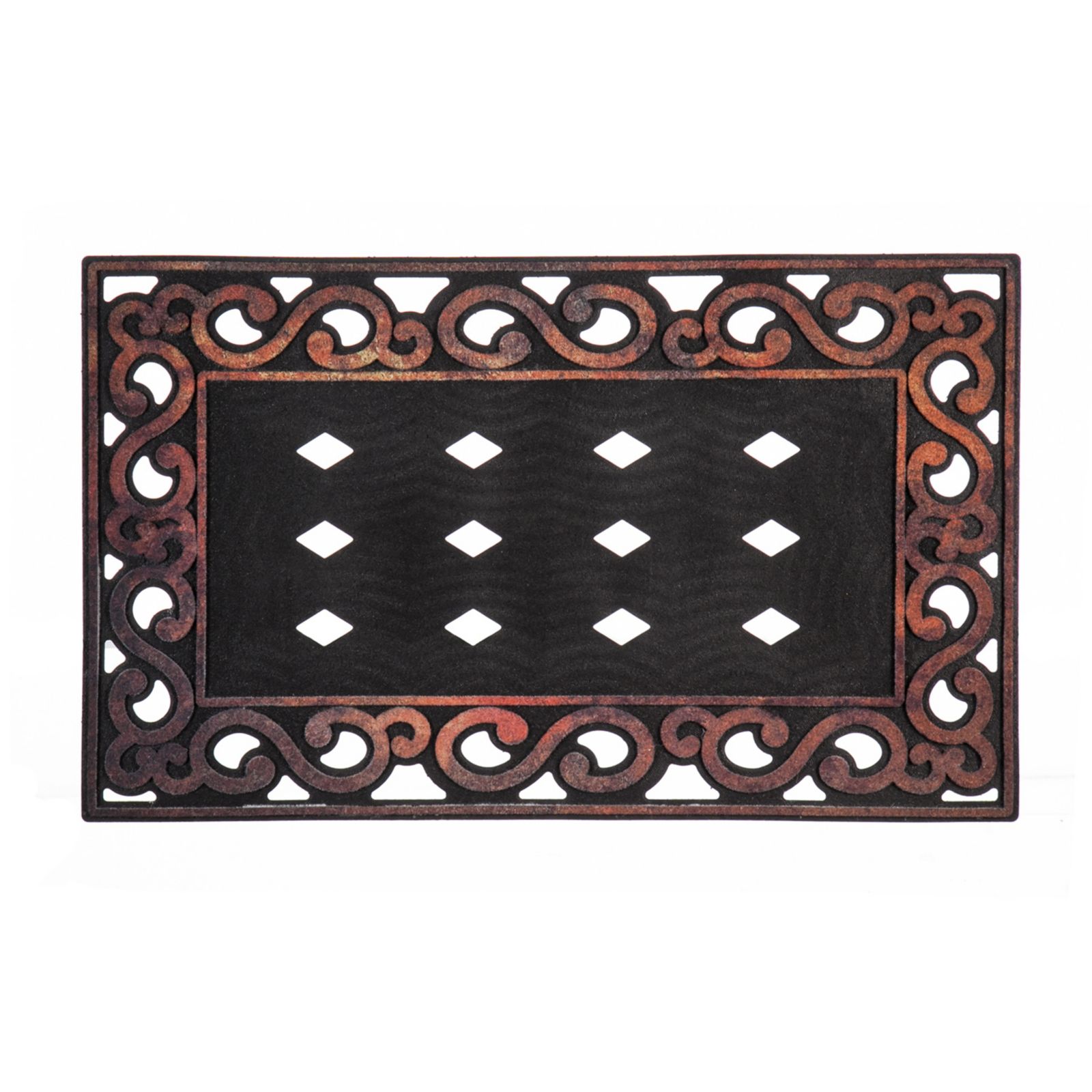 Коврик для пола Evergreen Bronze Verigated Scroll Sassafras, 18"x30"