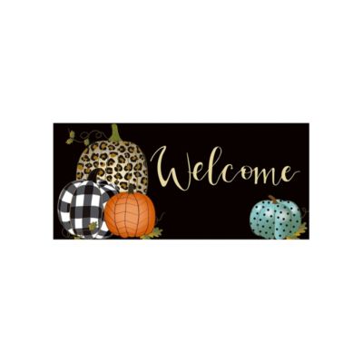 Evergreen коврик для двери с принтом тыкв 10"x1'10" Black