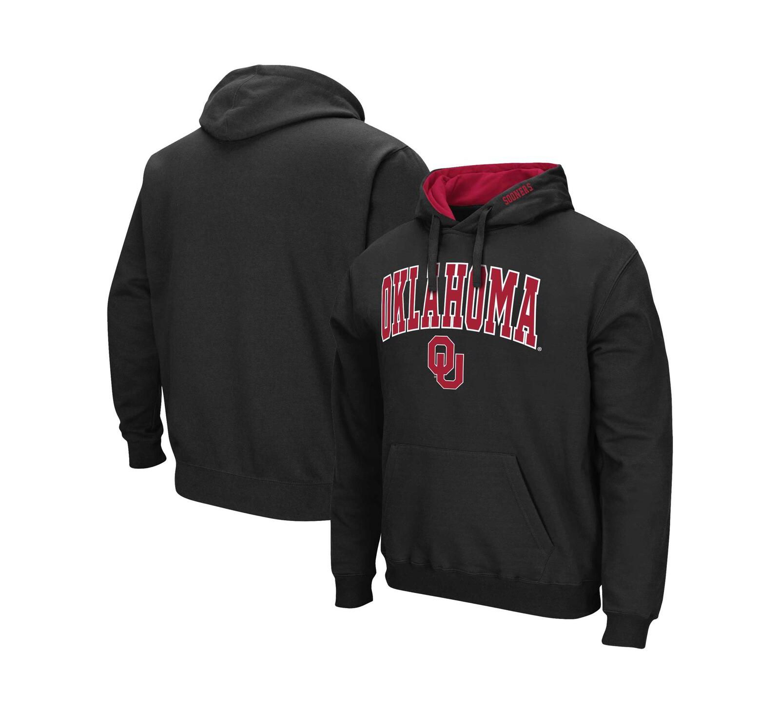 Men's Colosseum Oklahoma Sooners Arch & Team Logo 3.0 Pullover Hoodie