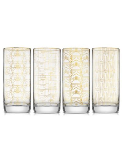 JoyJolt Star Wars Limited Edition Deco Collection Tall Glasses, Set of 4