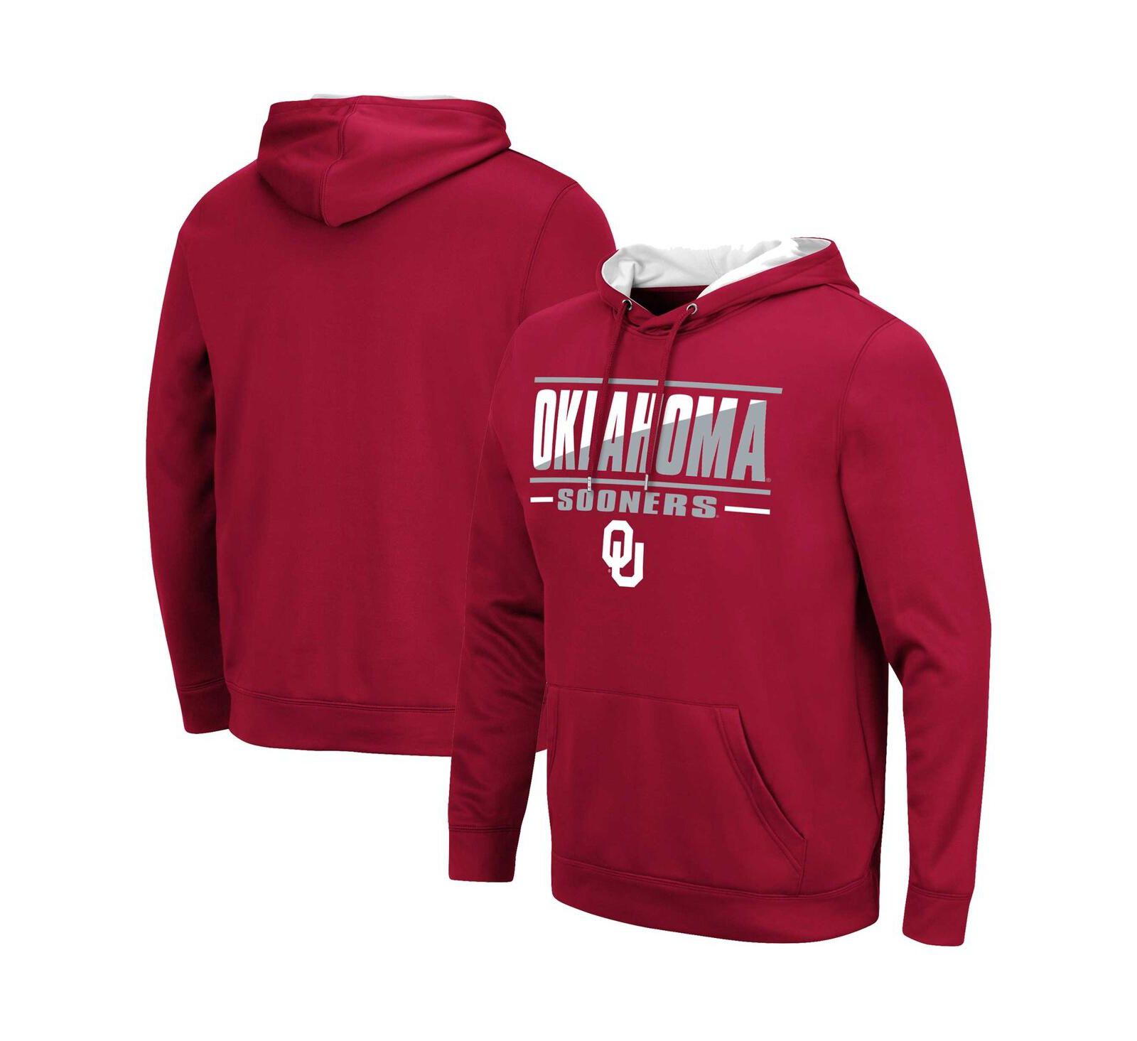 Colosseum Мужской худи pullover Slash Stack 2.0 Oklahoma Sooners
