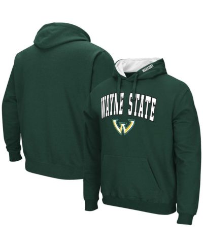 Мужское худи Colosseum Green Wayne State Warriors Arch & Logo, с капюшоном