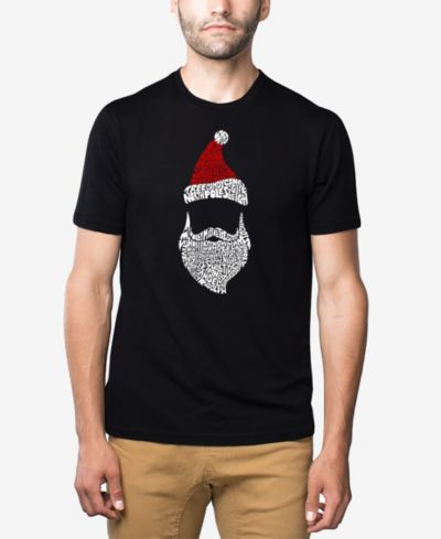 LA Pop Art Men's Premium Blend Santa Claus Word Art T-shirt