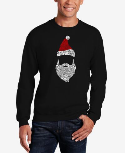 LA Pop Art Мужской Santa Claus Word Art Crewneck Sweatshirt