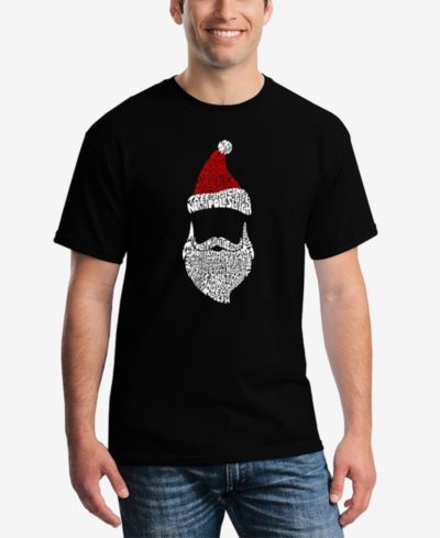 LA Pop Art Men's Santa Claus Word Art T-shirt