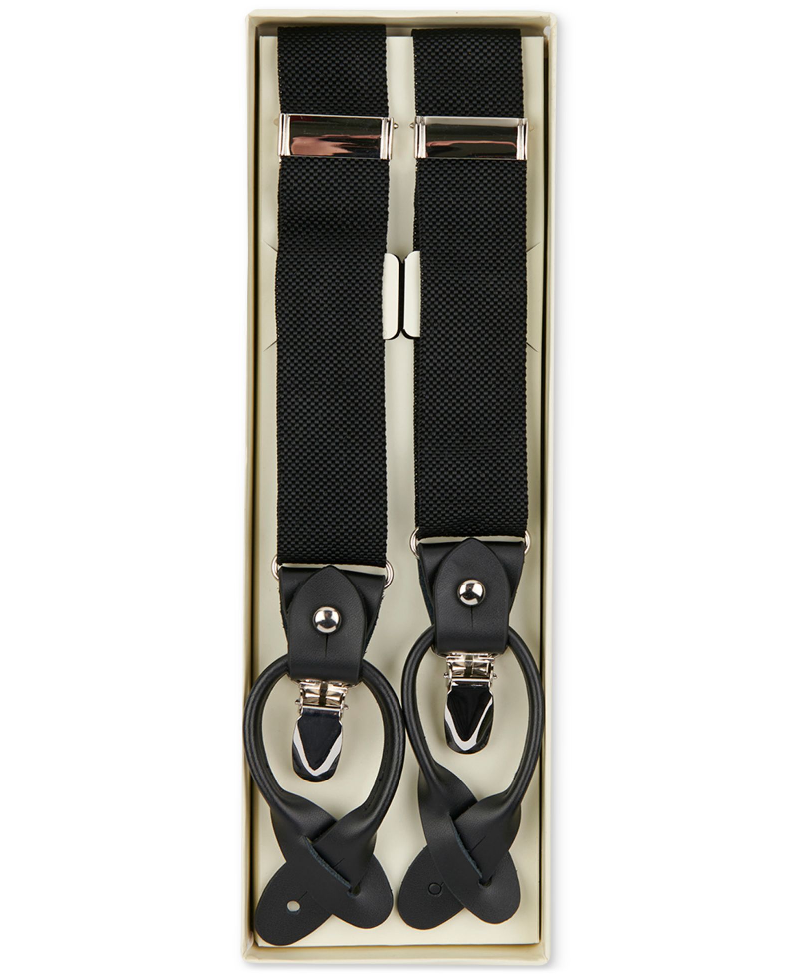 ConStruct Men's Solid Convertible Suspenders, Created for Macy's