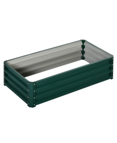Outsunny Raised Garden Bed Vegetable Planter Flower Gardening Box Patio
