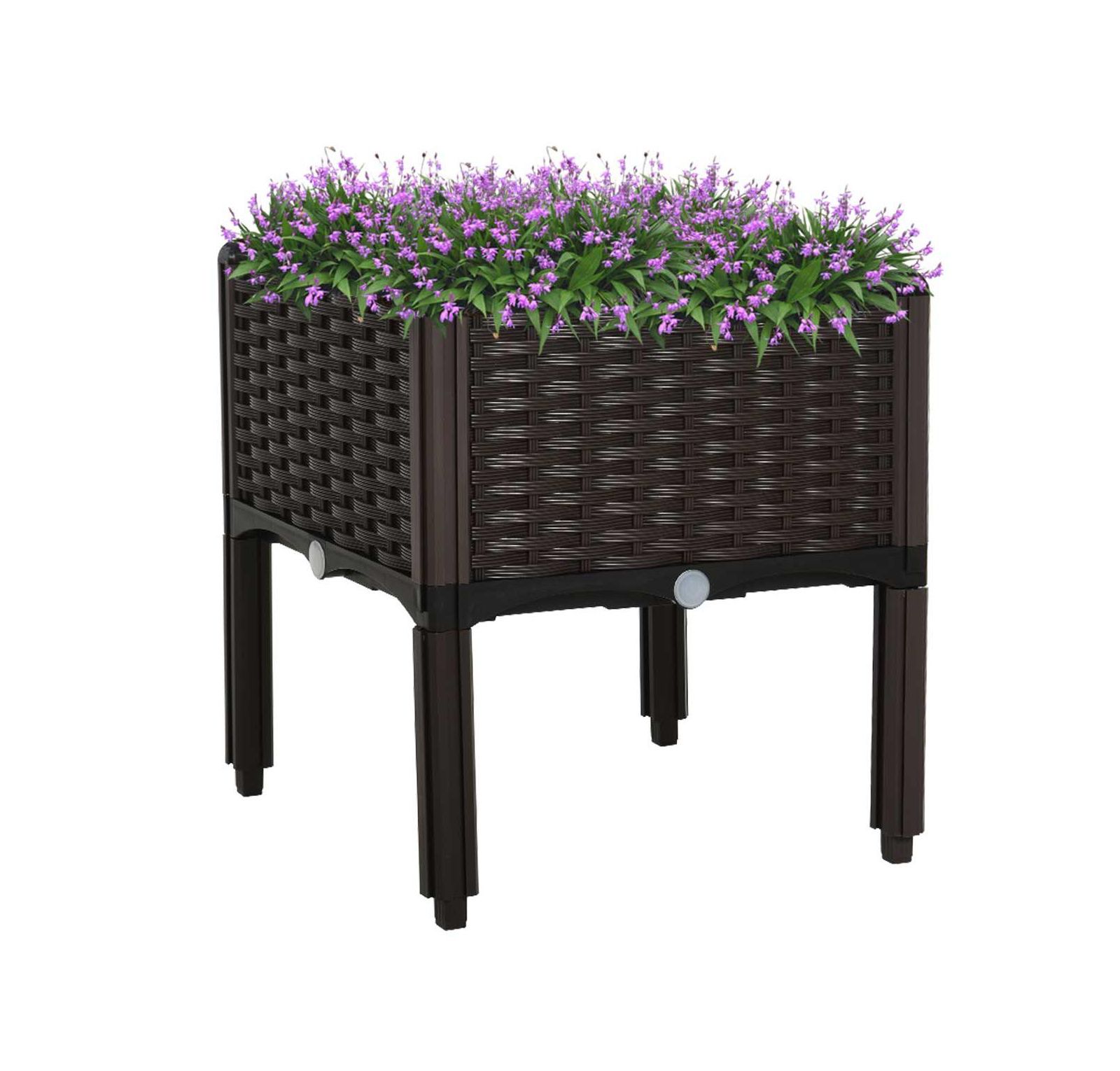 Outsunny Elevated Flower Bed Vegetable Herb Planter Plastic