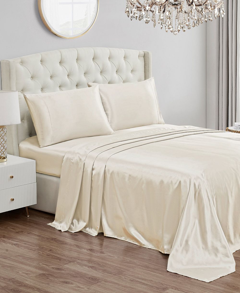 Комплект постельного белья Juicy Couture Satin, 4 предмета, Queen
