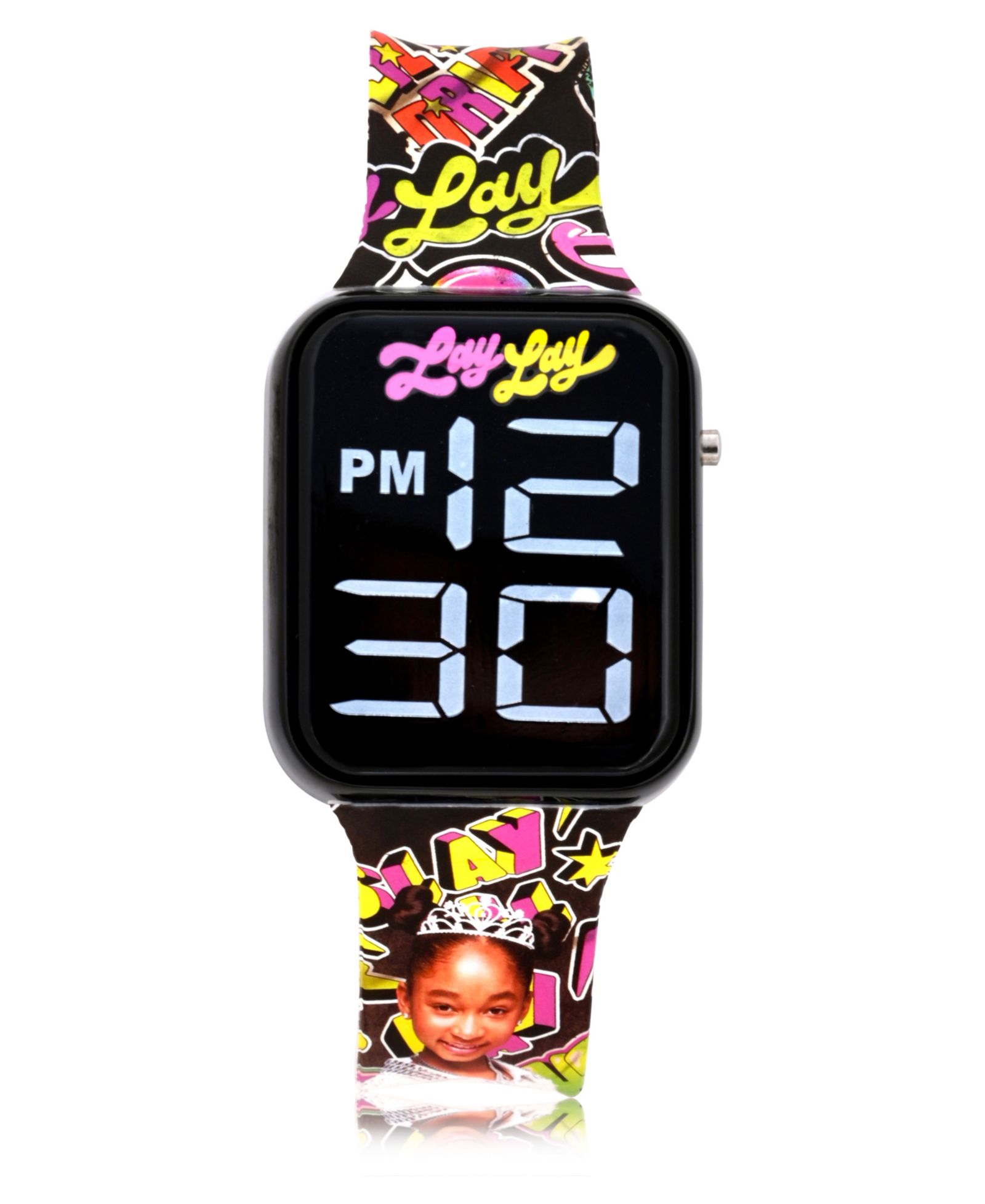 Унисекс-часы That Girl Lay Lay Black Silicone Strap LED Touchscreen Watch