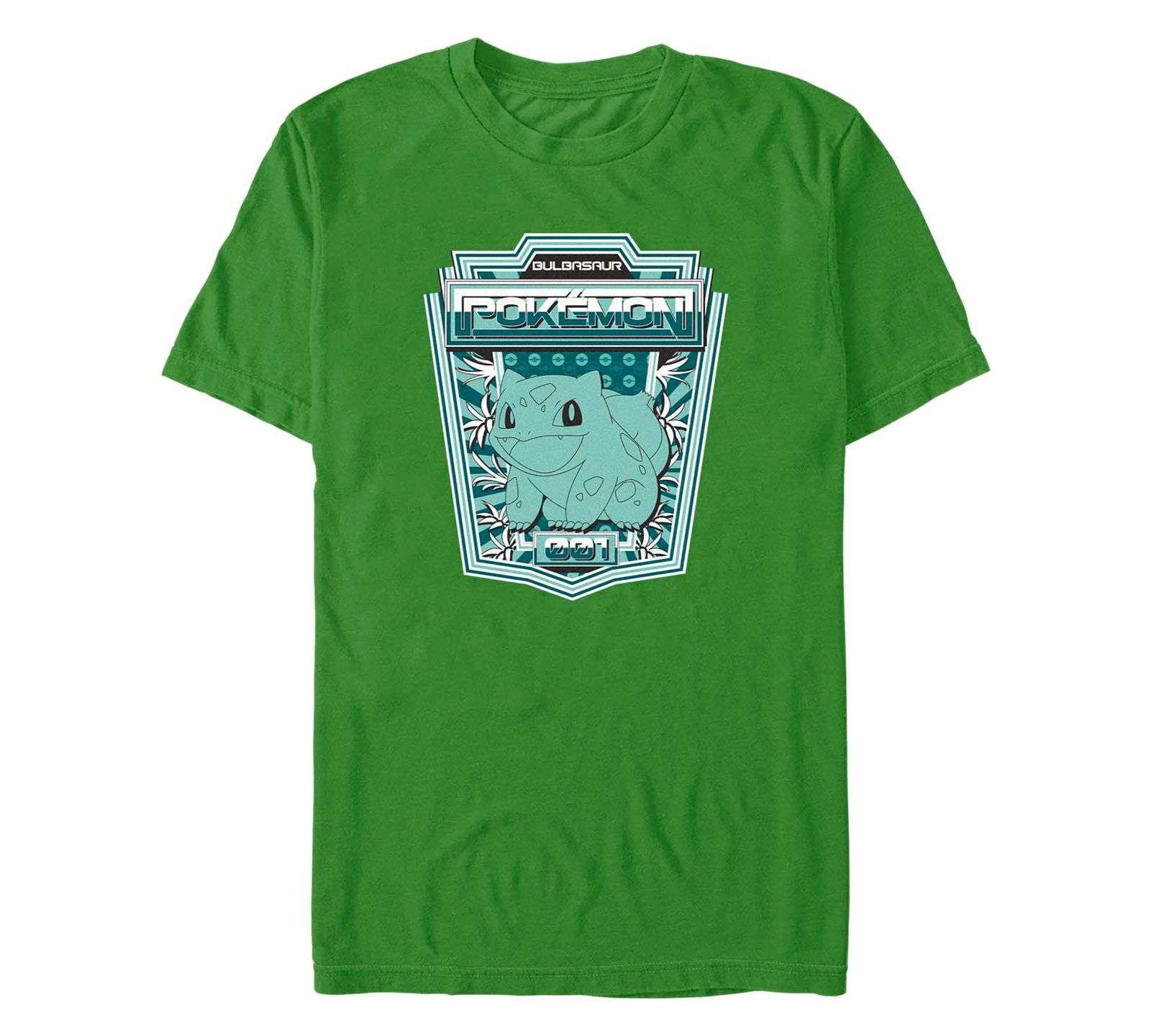 Fifth Sun Men's Bulbasaur Badge Short Sleeve T-shirt