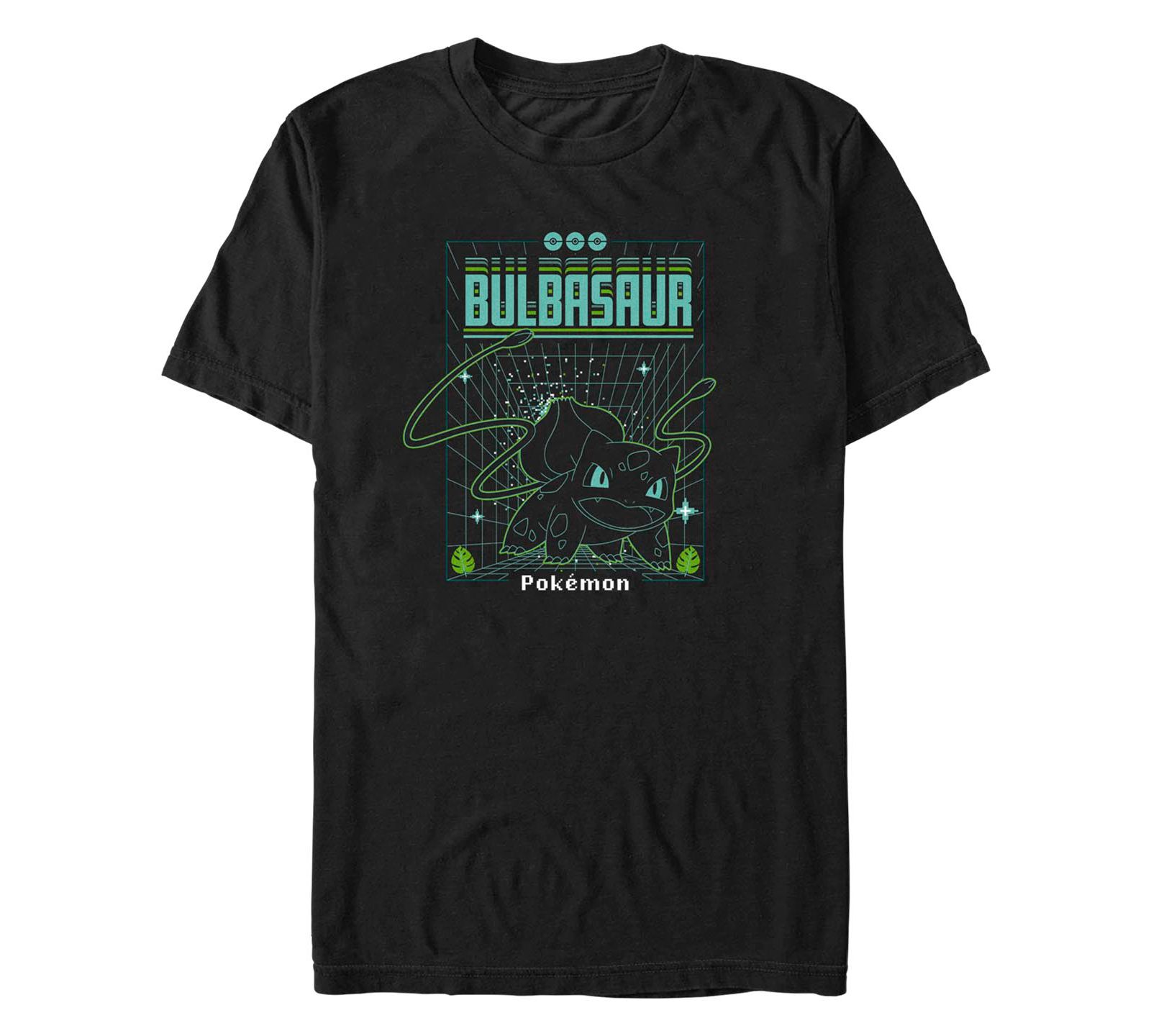 Fifth Sun Men's Bulbasaur Grid Short Sleeve T-shirt
