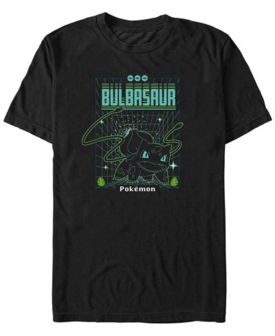 Fifth Sun Men's Bulbasaur Grid Short Sleeve T-shirt