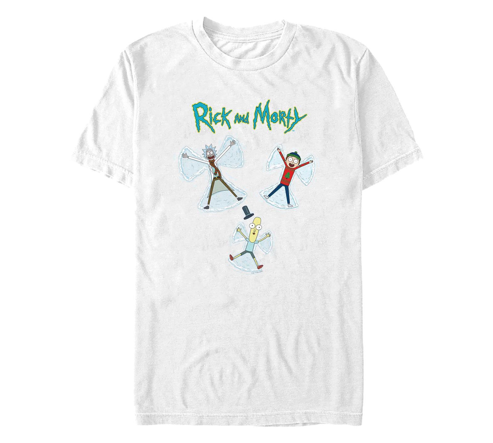 Fifth Sun Men's Rick and Morty Snow Angels Short Sleeves T-shirt