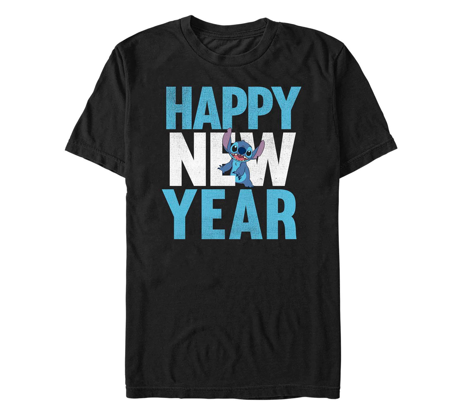 Fifth Sun Men's Lilo Stitch New Year Short Sleeves T-shirt