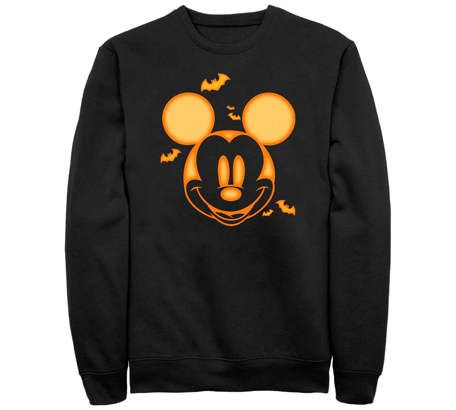 Fifth Sun Men's Mickey Classic Mickey Pumpkin Crew Fleece Pullover