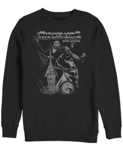 Fifth Sun Мужской флисовый пуловер Nightmare Before Christmas Vintage-like Poster Crew