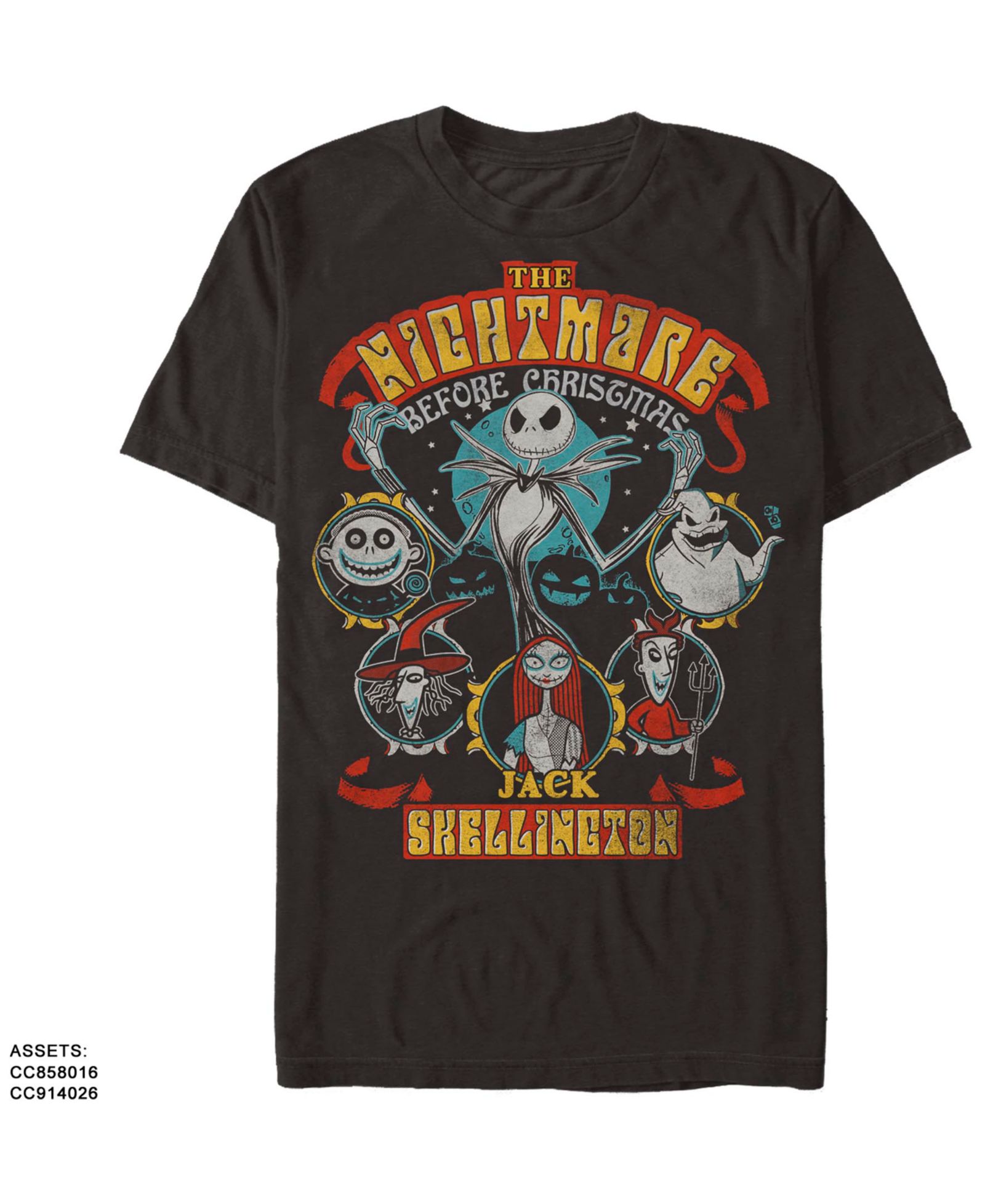 Fifth Sun Men's Nightmare Before Christmas Fillmore Nightmare Short Sleeves T-shirt